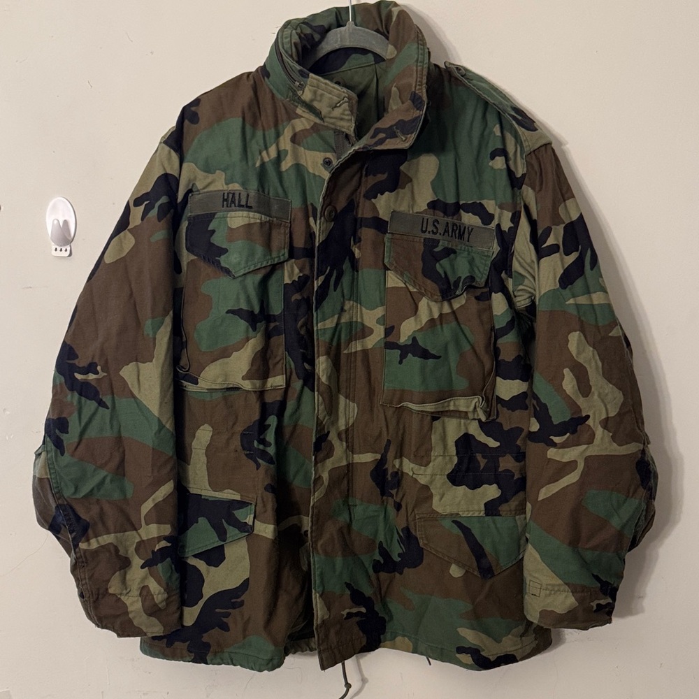 U.S. Army Woodland Camouflage Field Jacket - Green, Brown, Black